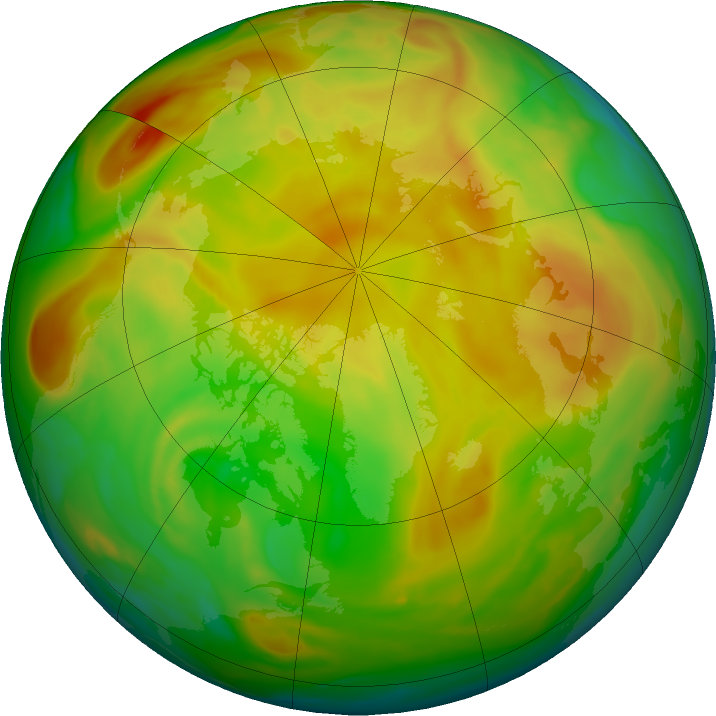 Arctic ozone map for 11 May 2017